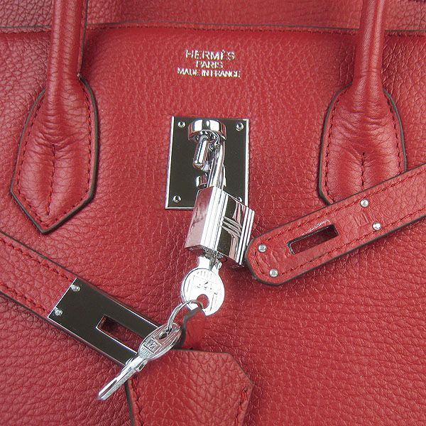 High Quality Fake Hermes Birkin 35CM Togo Leather Bag Red 6089